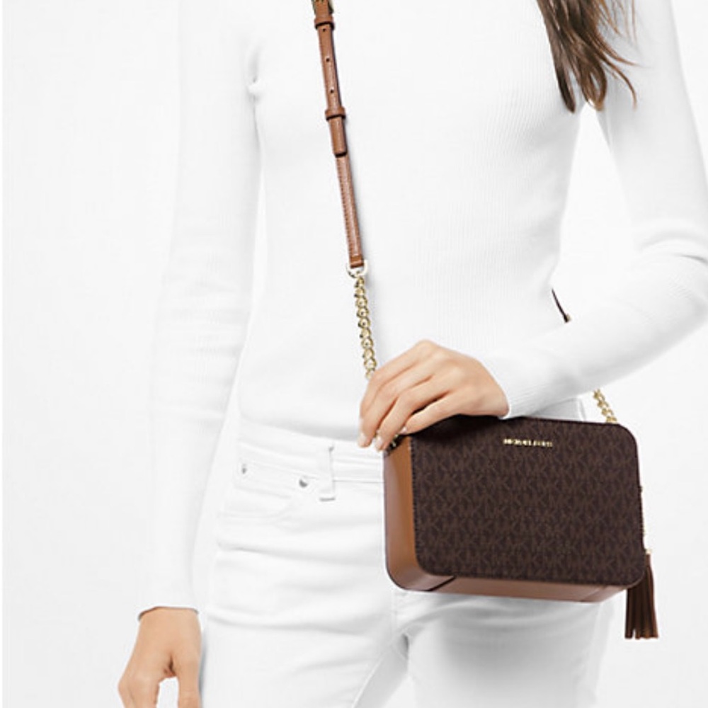 Michael Kors Signature Brown Crossbody Bag - Picture 3 of 16
